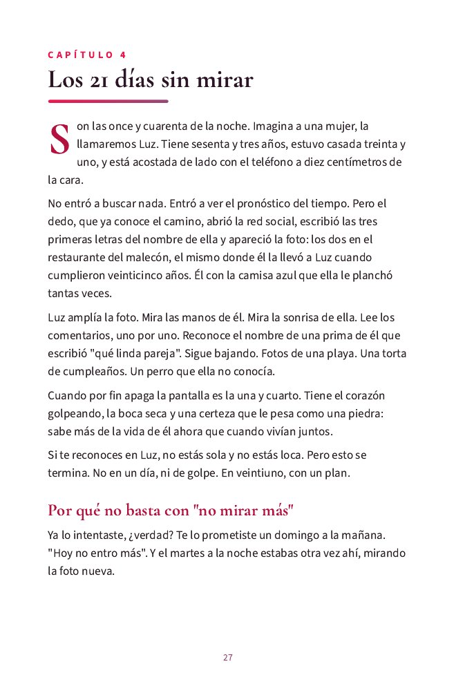Página del capítulo Los 21 días sin mirar